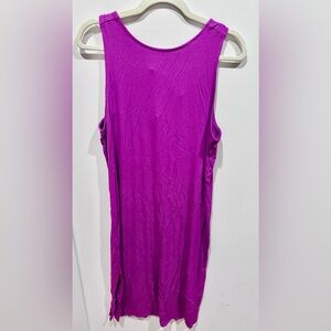 LOFT Magenta Ribbed Maxi Dress